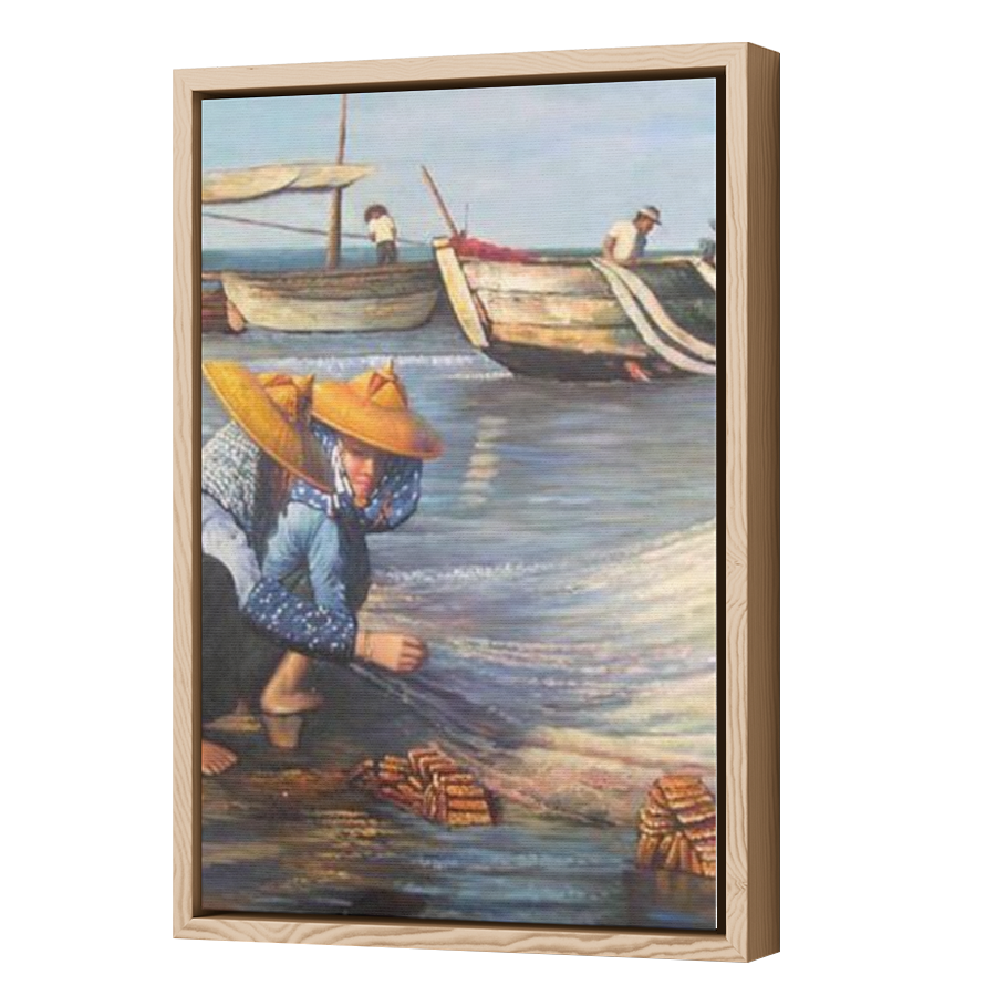 Thumbnail for Canvas - Wood Grain Floating Frame