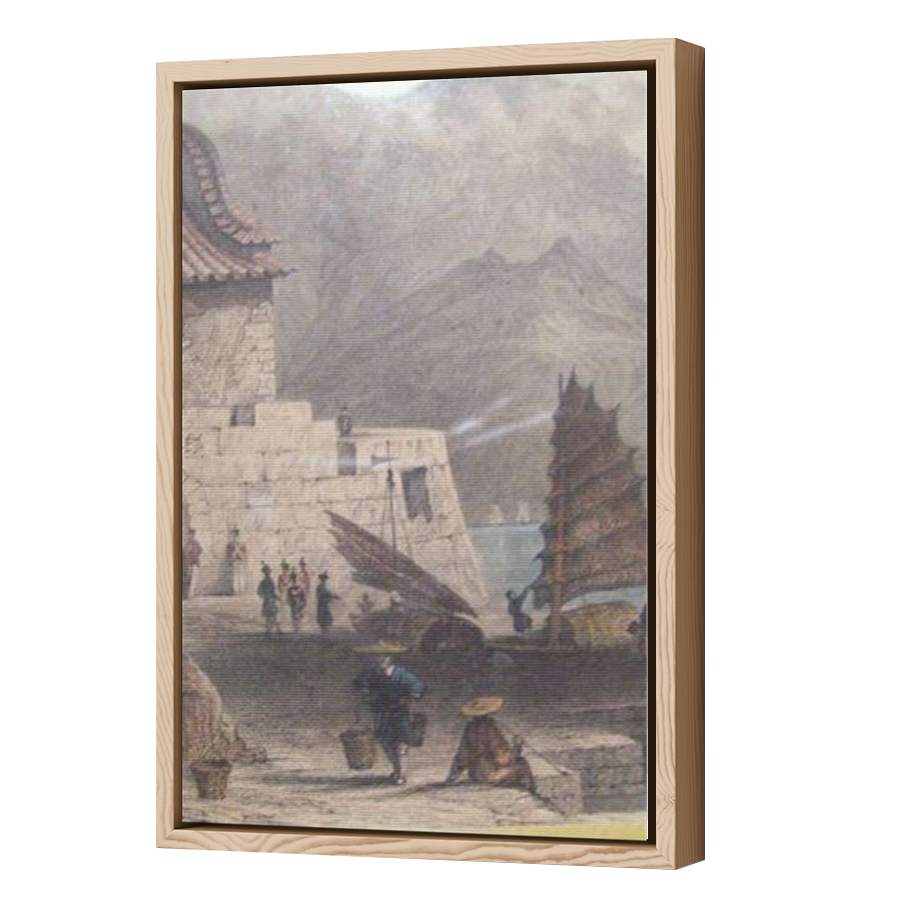 Thumbnail for Canvas - Wood Grain Floating Frame