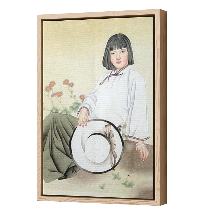 Thumbnail for Canvas - Wood Grain Floating Frame
