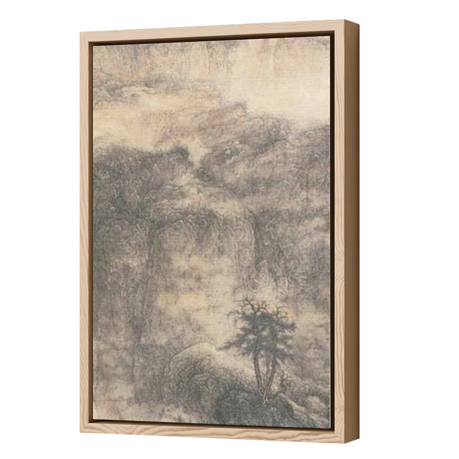 Thumbnail for Canvas - Wood Grain Floating Frame