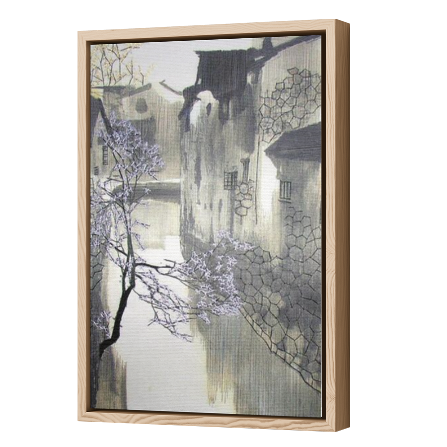 Thumbnail for Canvas - Wood Grain Floating Frame