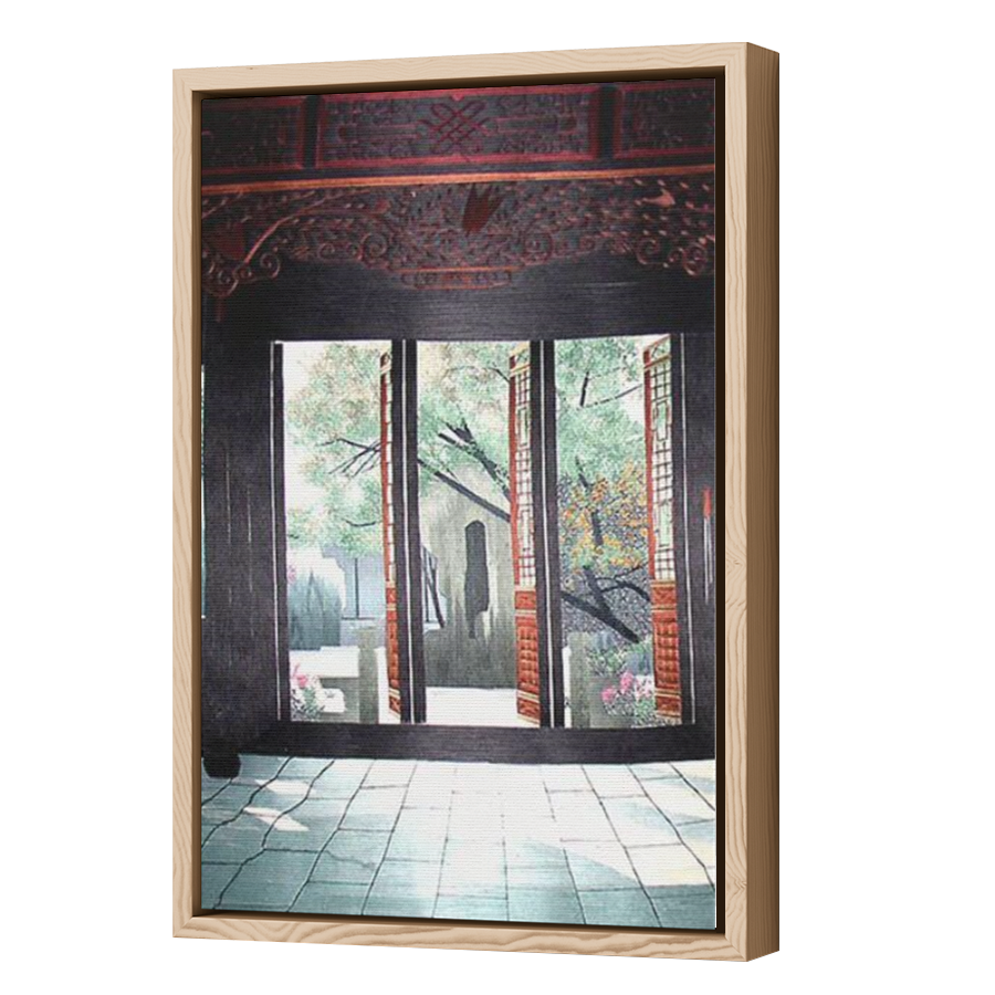 Thumbnail for Canvas - Wood Grain Floating Frame