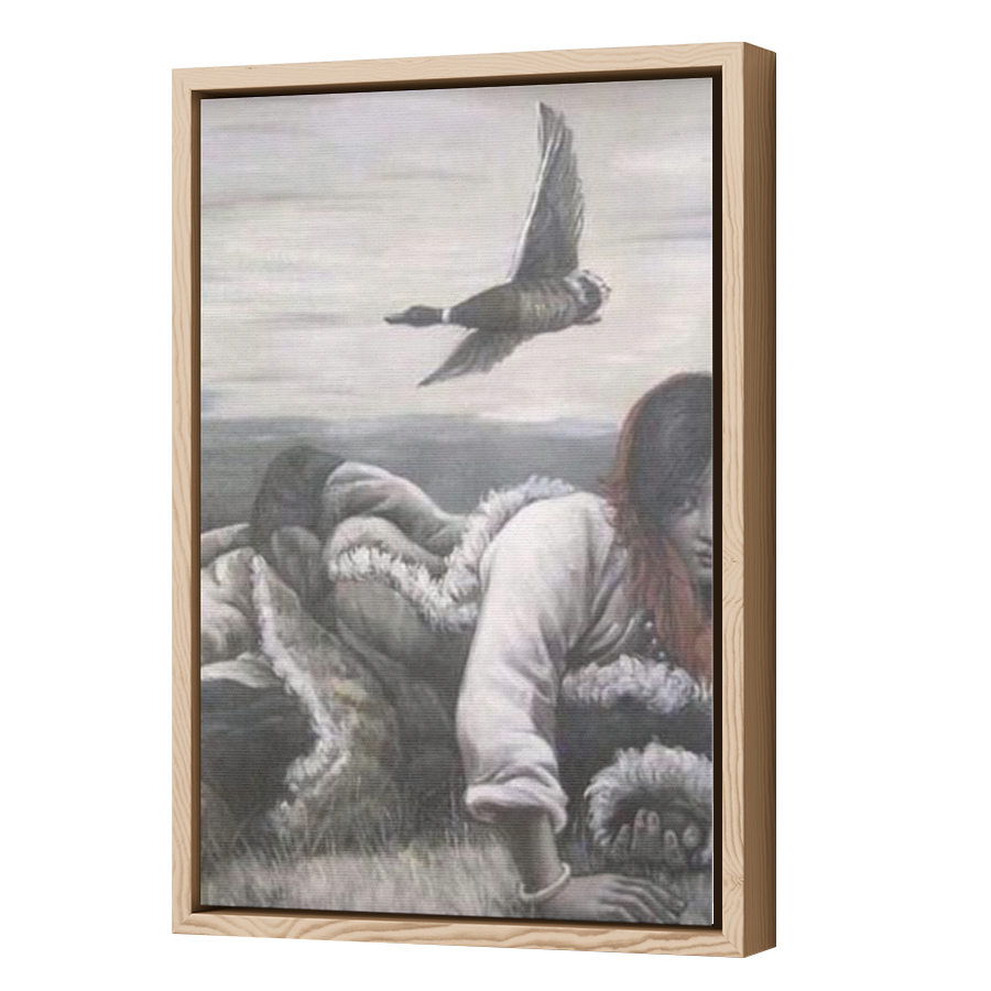 Thumbnail for Canvas - Wood Grain Floating Frame