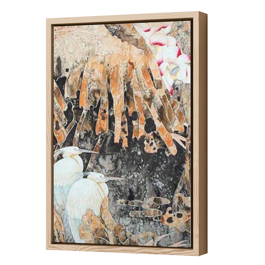 Thumbnail for Canvas - Wood Grain Floating Frame