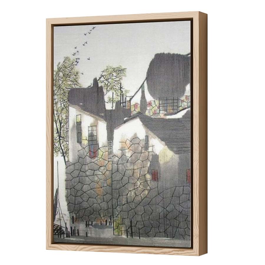 Thumbnail for Canvas - Wood Grain Floating Frame