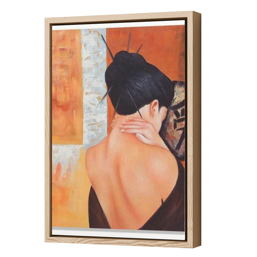 Thumbnail for Canvas - Wood Grain Floating Frame