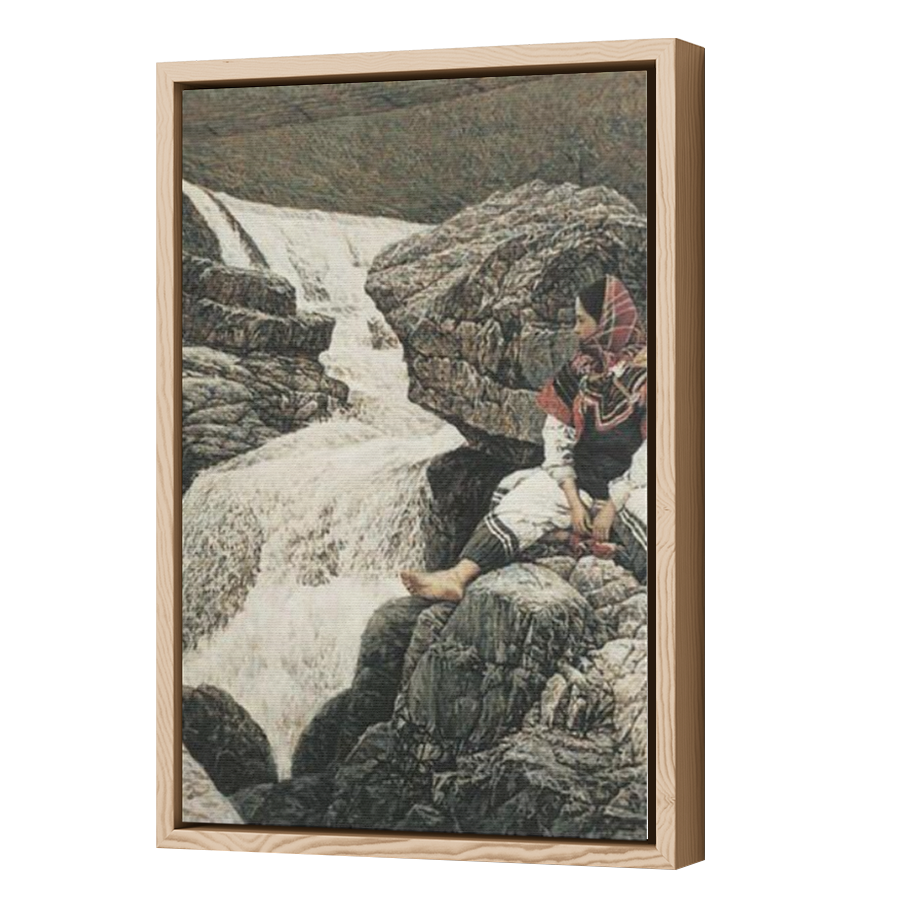 Thumbnail for Canvas - Wood Grain Floating Frame