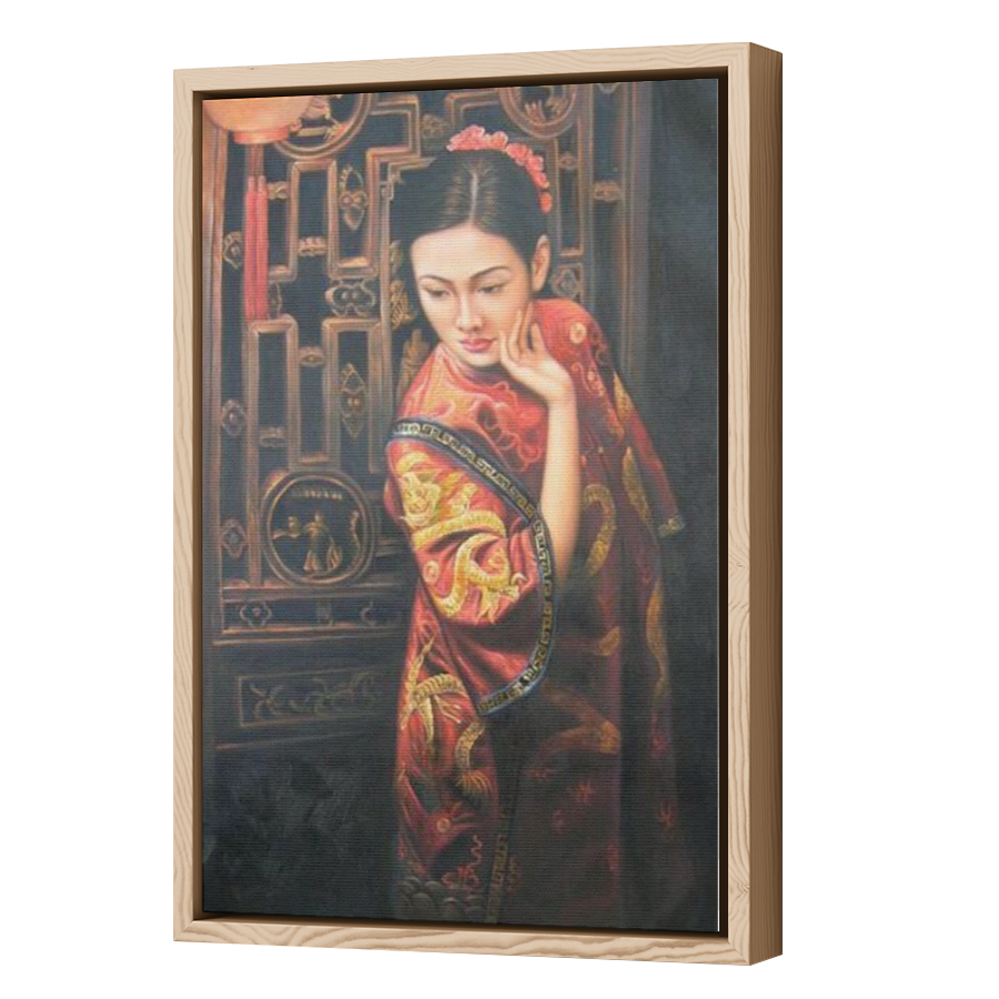 Thumbnail for Canvas - Wood Grain Floating Frame