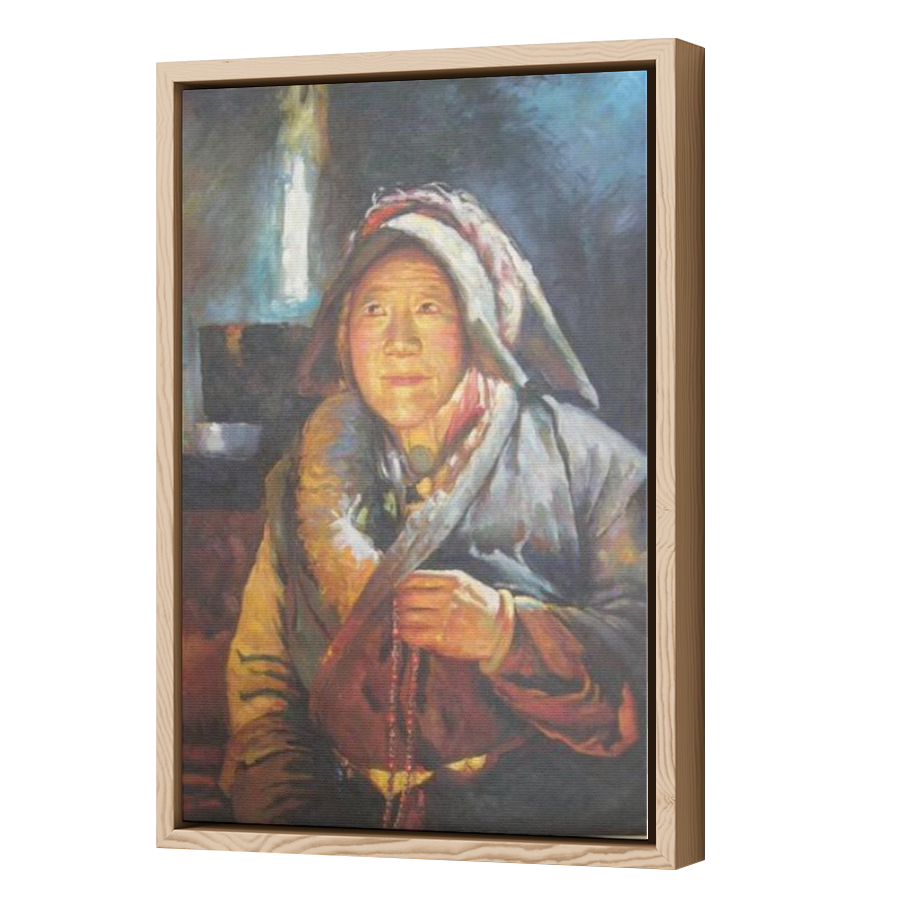Thumbnail for Canvas - Wood Grain Floating Frame