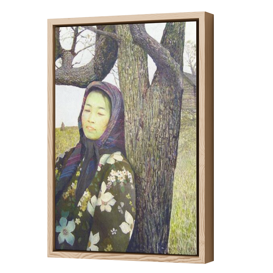 Thumbnail for Canvas - Wood Grain Floating Frame