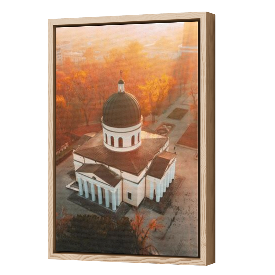 Thumbnail for Canvas - Wood Grain Floating Frame