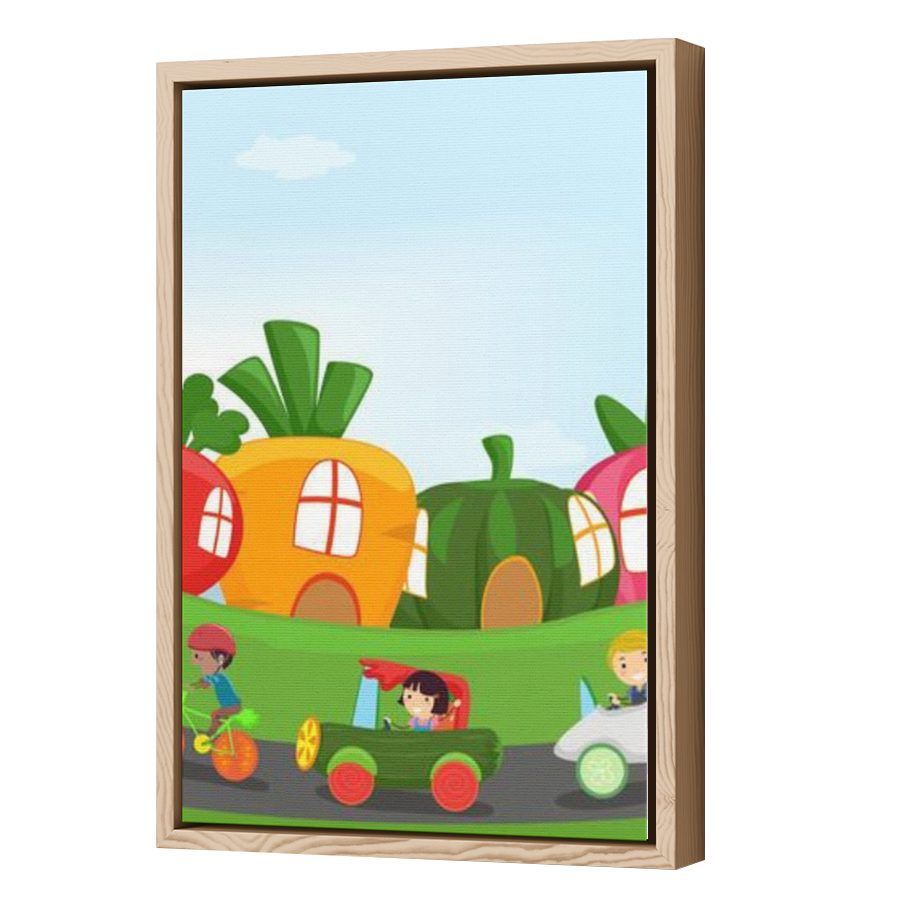 Thumbnail for Canvas - Wood Grain Floating Frame