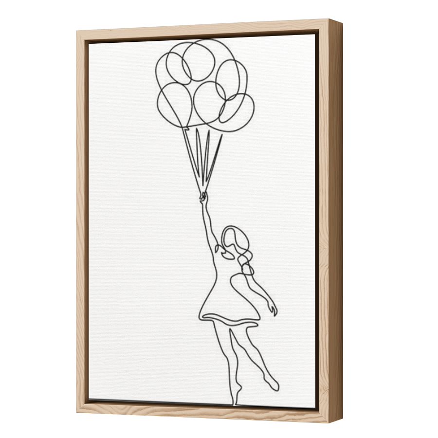 Thumbnail for Canvas - Wood Grain Floating Frame