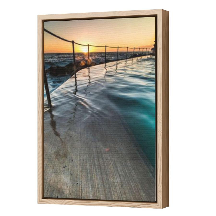 Thumbnail for Canvas - Wood Grain Floating Frame