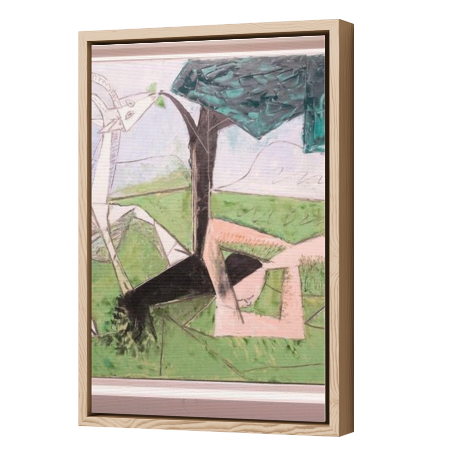 Thumbnail for Canvas - Wood Grain Floating Frame
