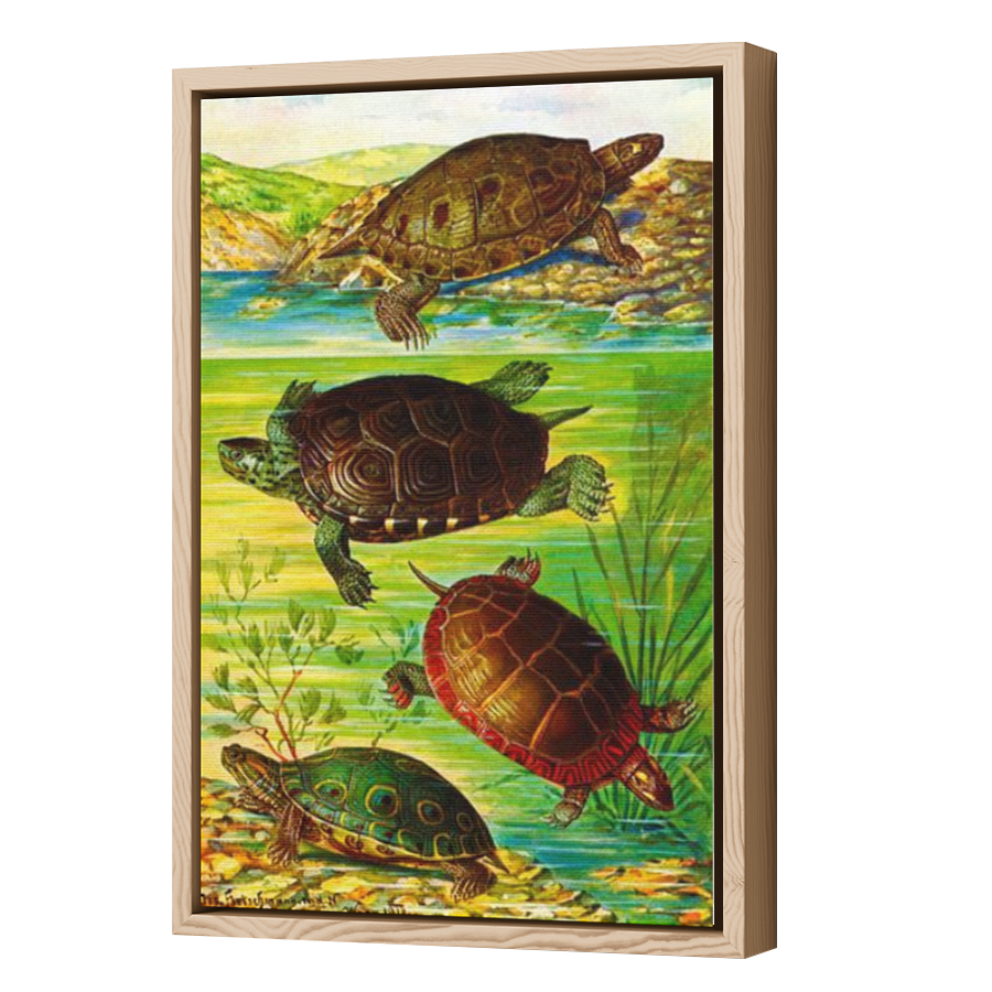 Thumbnail for Canvas - Wood Grain Floating Frame