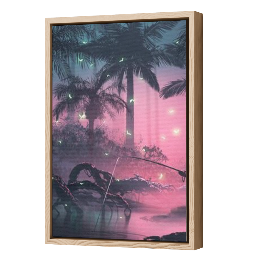 Thumbnail for Canvas - Wood Grain Floating Frame