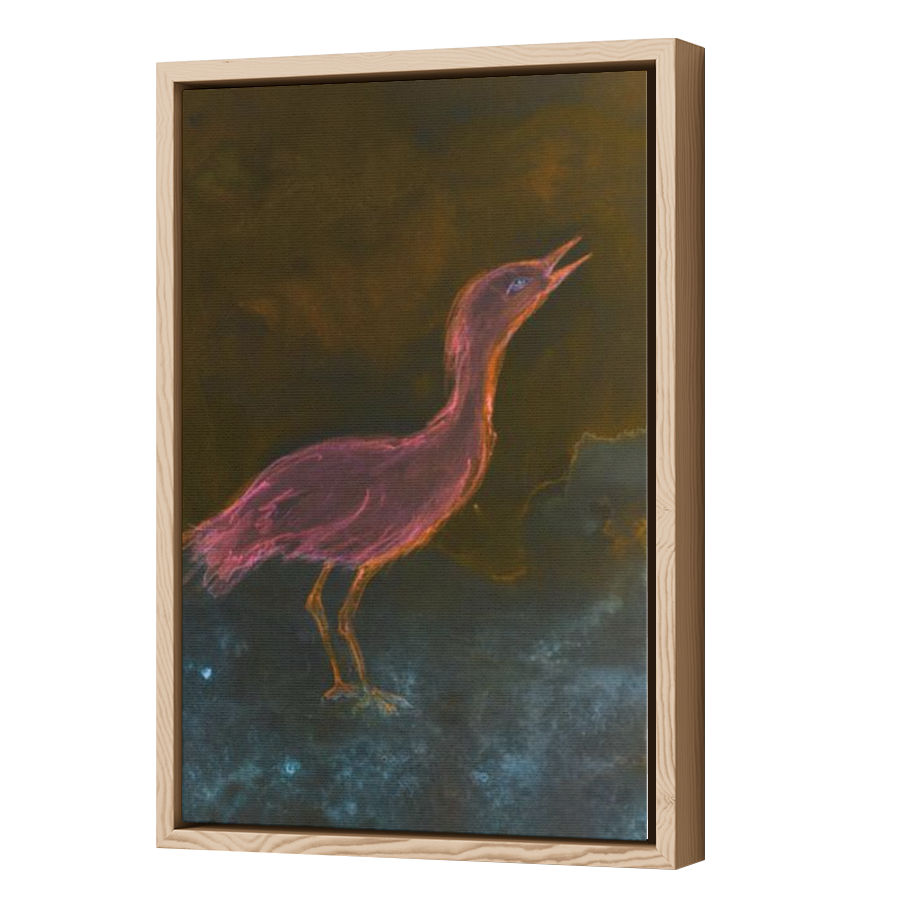 Thumbnail for Canvas - Wood Grain Floating Frame