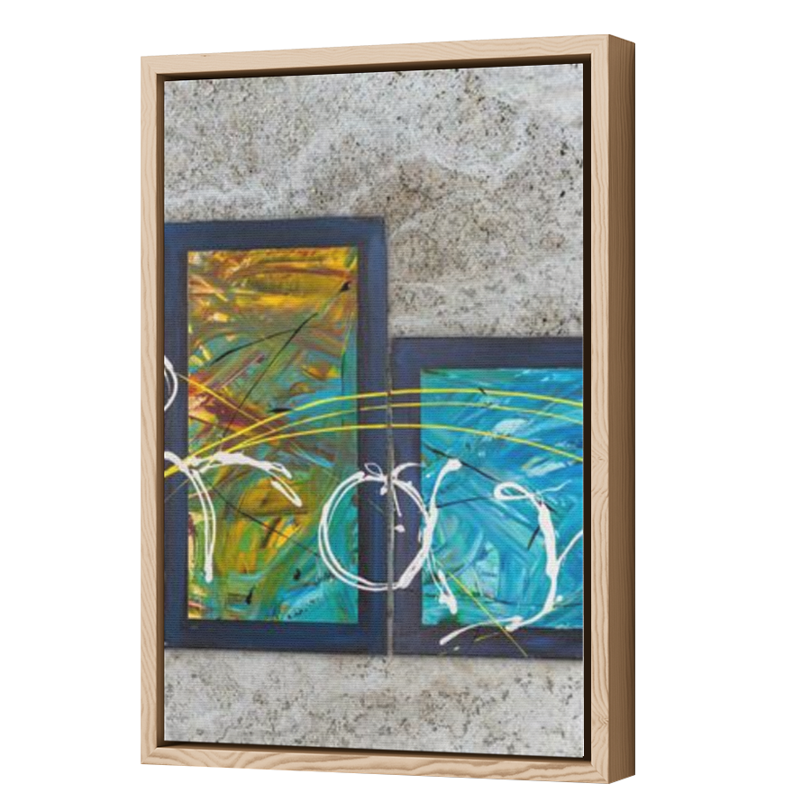 Thumbnail for Canvas - Wood Grain Floating Frame
