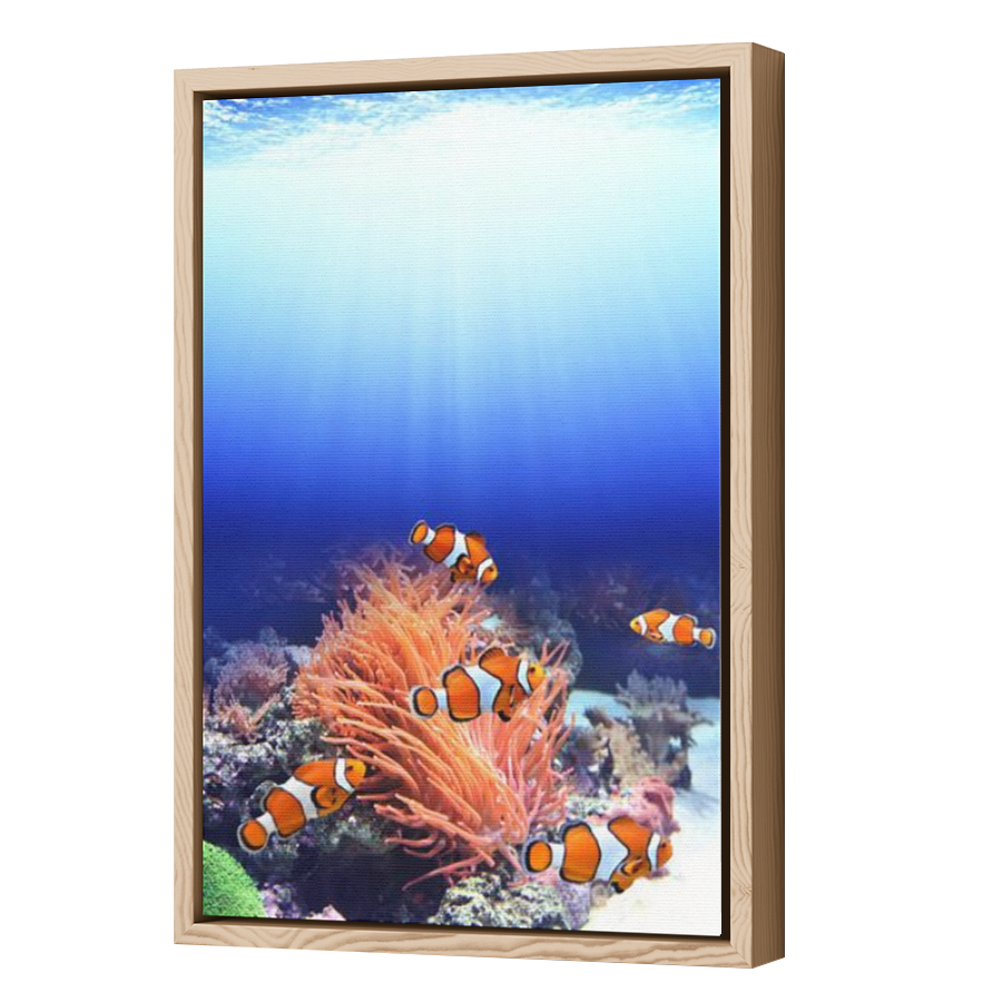 Thumbnail for Canvas - Wood Grain Floating Frame