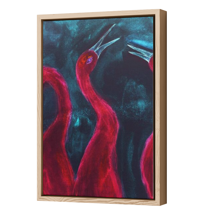 Thumbnail for Canvas - Wood Grain Floating Frame