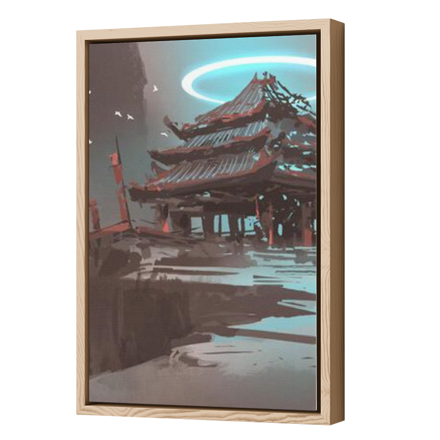 Thumbnail for Canvas - Wood Grain Floating Frame