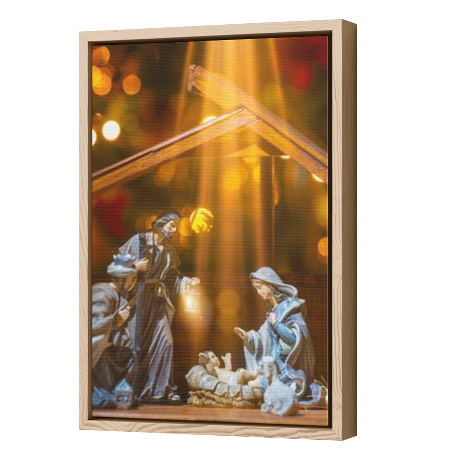 Thumbnail for Canvas - Wood Grain Floating Frame