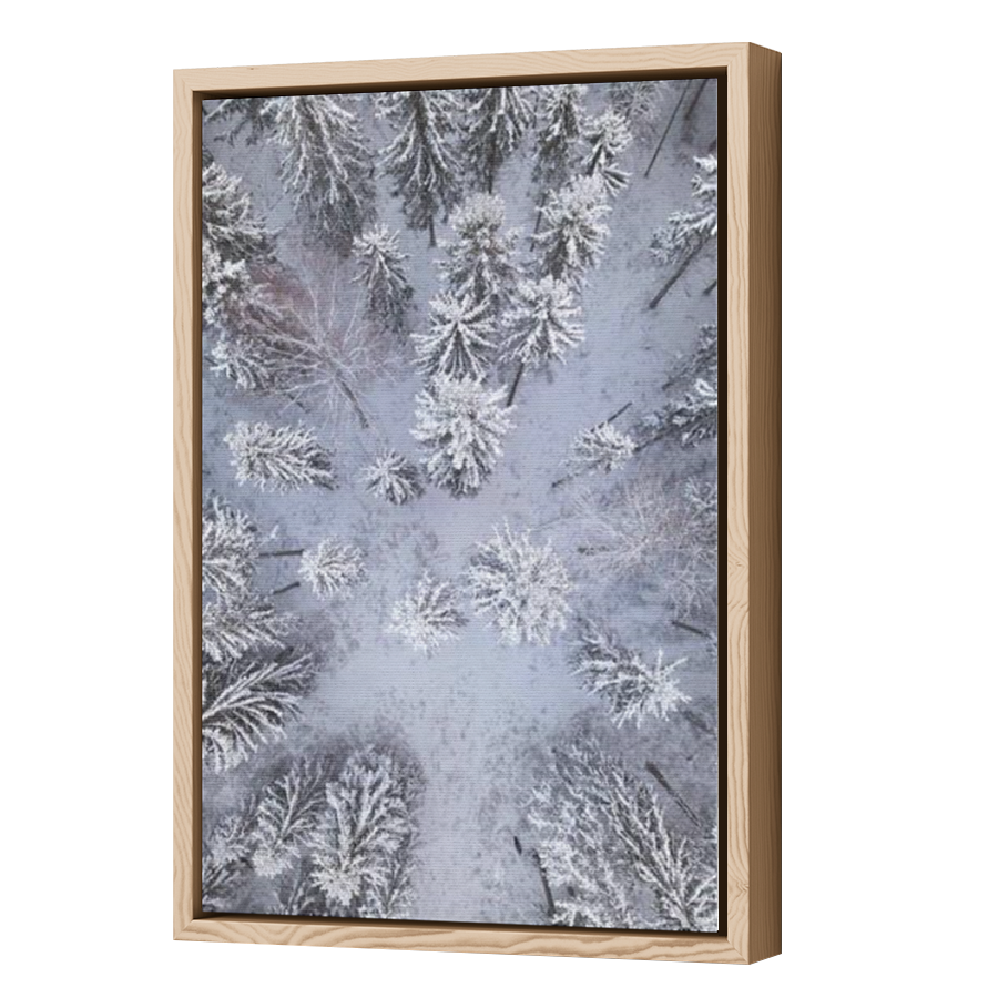 Thumbnail for Canvas - Wood Grain Floating Frame