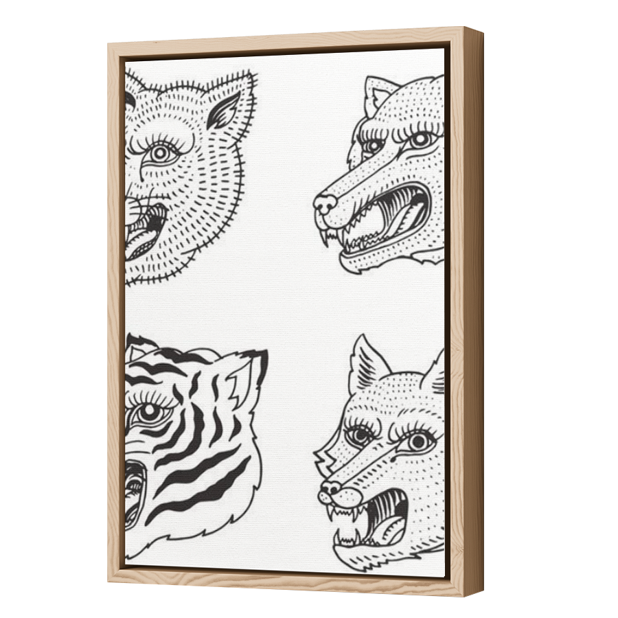 Thumbnail for Canvas - Wood Grain Floating Frame