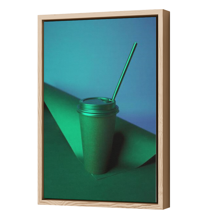 Thumbnail for Canvas - Wood Grain Floating Frame