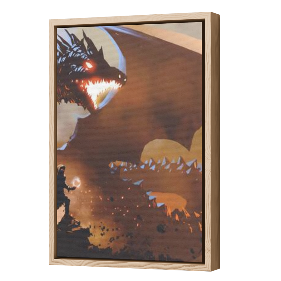 Thumbnail for Canvas - Wood Grain Floating Frame