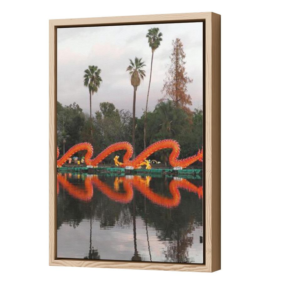 Thumbnail for Canvas - Wood Grain Floating Frame