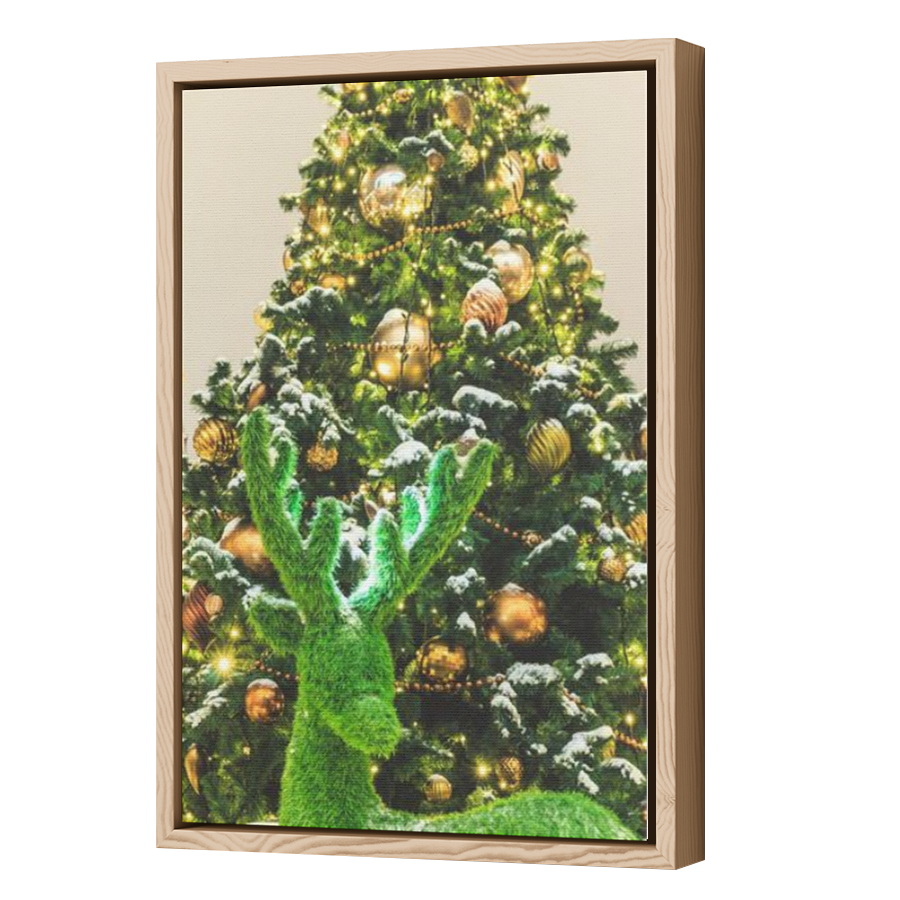 Thumbnail for Canvas - Wood Grain Floating Frame