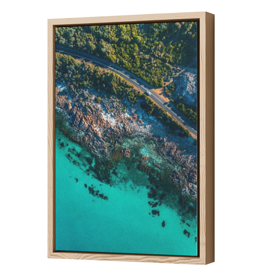 Thumbnail for Canvas - Wood Grain Floating Frame