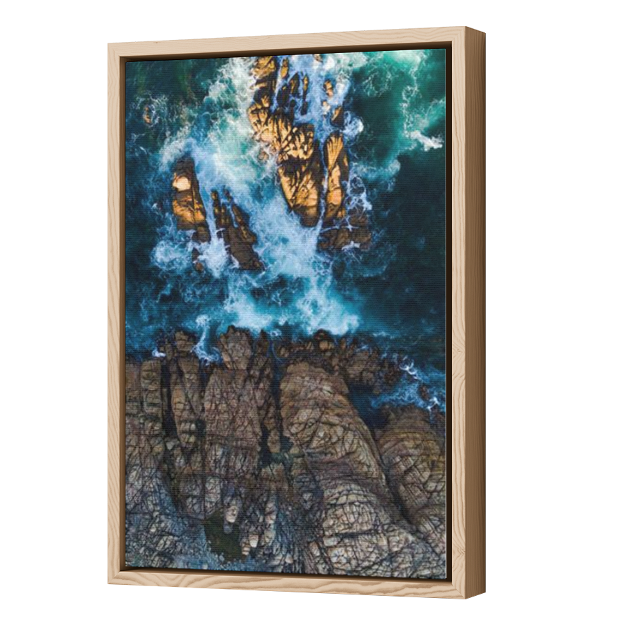 Thumbnail for Canvas - Wood Grain Floating Frame