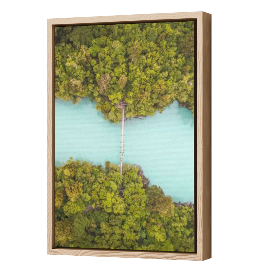 Thumbnail for Canvas - Wood Grain Floating Frame