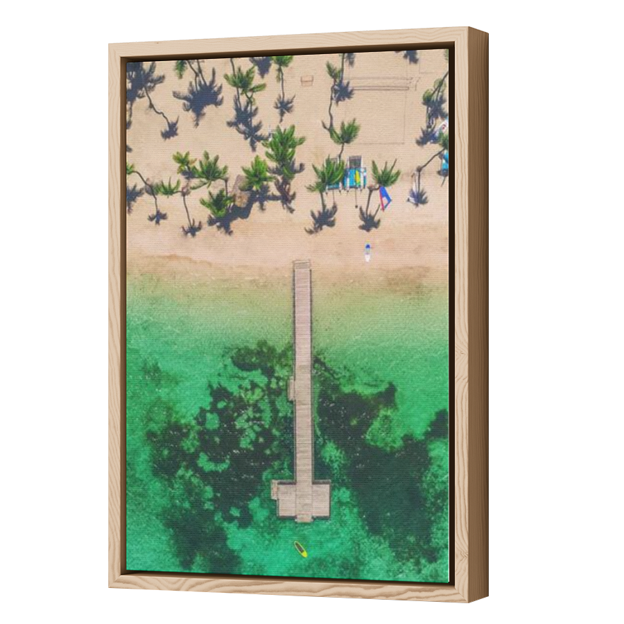 Thumbnail for Canvas - Wood Grain Floating Frame