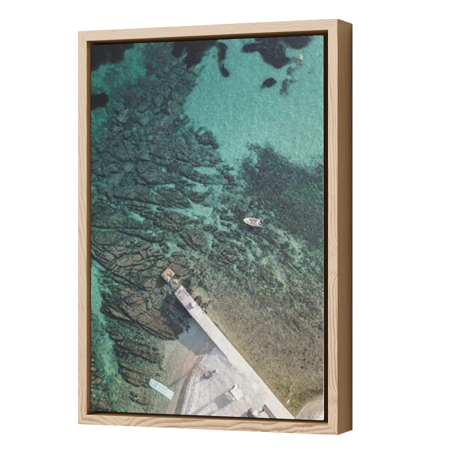 Thumbnail for Canvas - Wood Grain Floating Frame