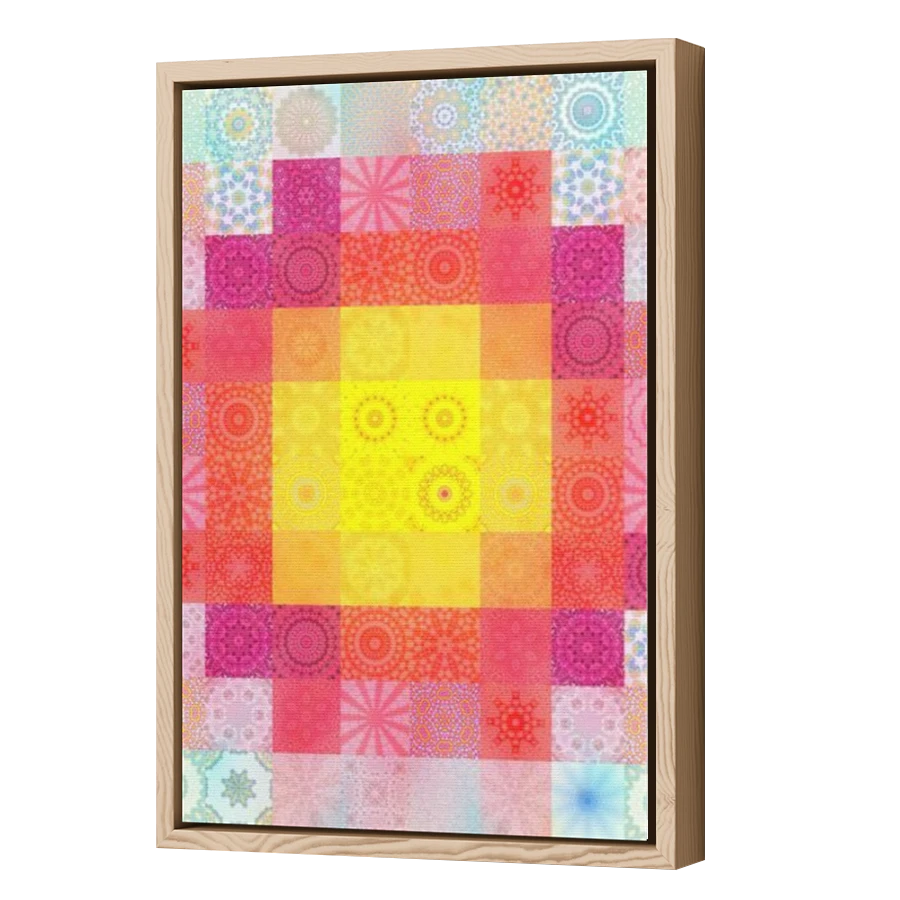 Thumbnail for Canvas - Wood Grain Floating Frame
