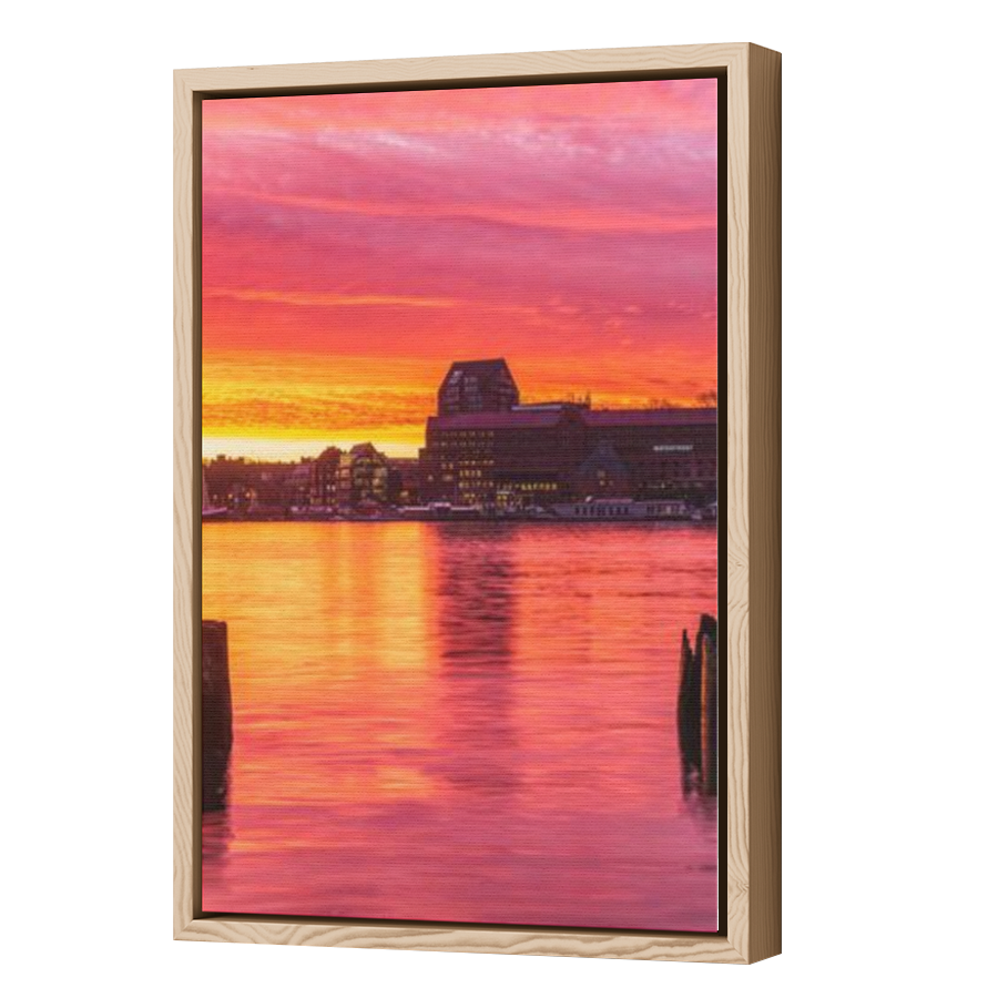 Thumbnail for Canvas - Wood Grain Floating Frame