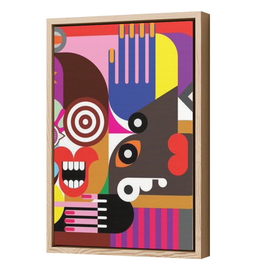 Thumbnail for Canvas - Wood Grain Floating Frame