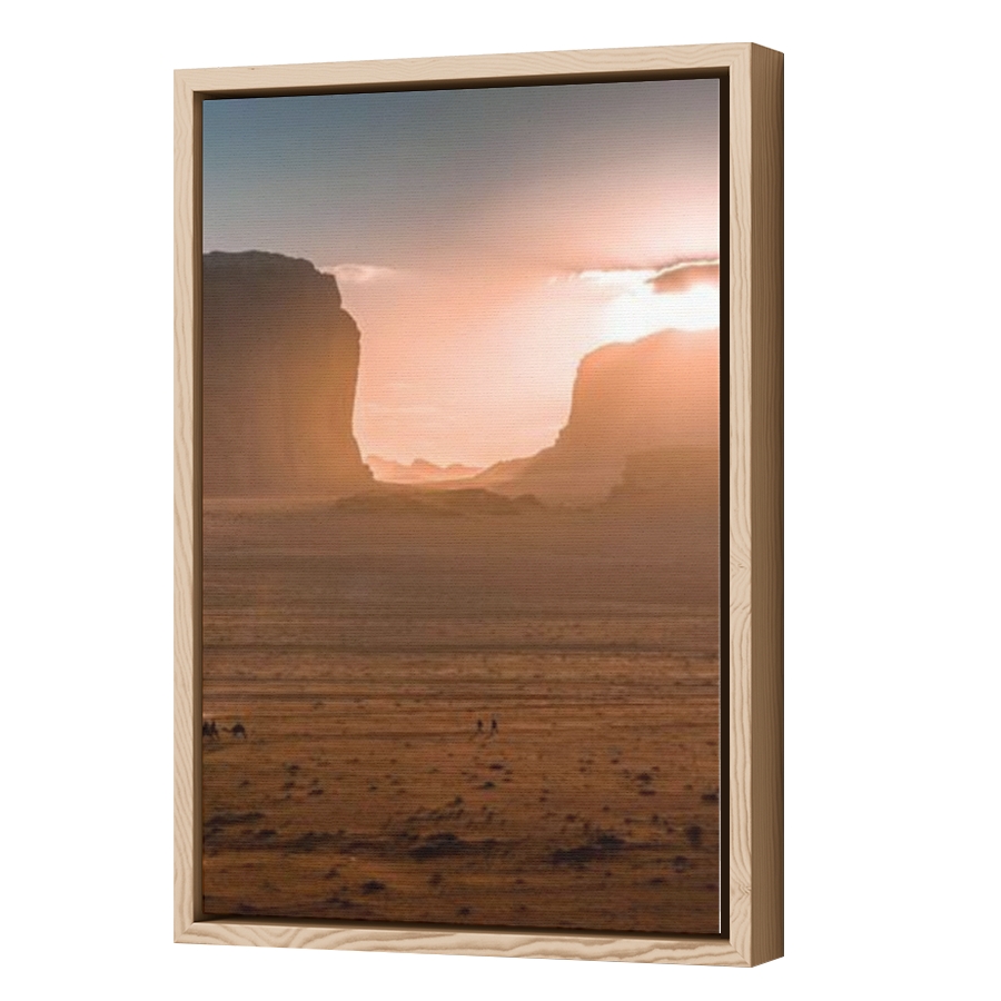 Thumbnail for Canvas - Wood Grain Floating Frame