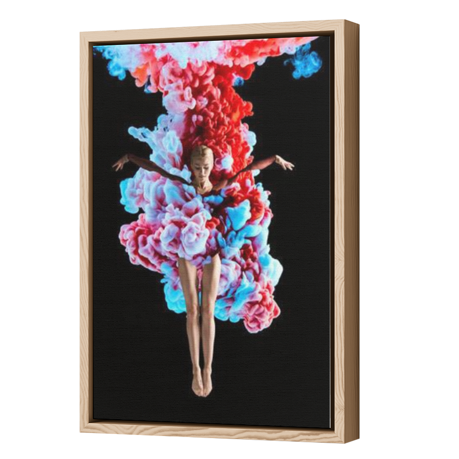 Thumbnail for Canvas - Wood Grain Floating Frame