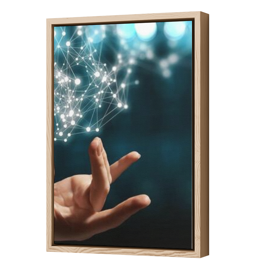 Thumbnail for Canvas - Wood Grain Floating Frame
