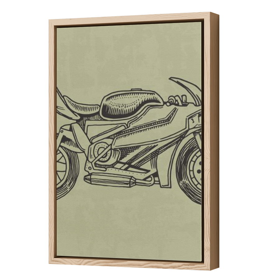 Thumbnail for Canvas - Wood Grain Floating Frame