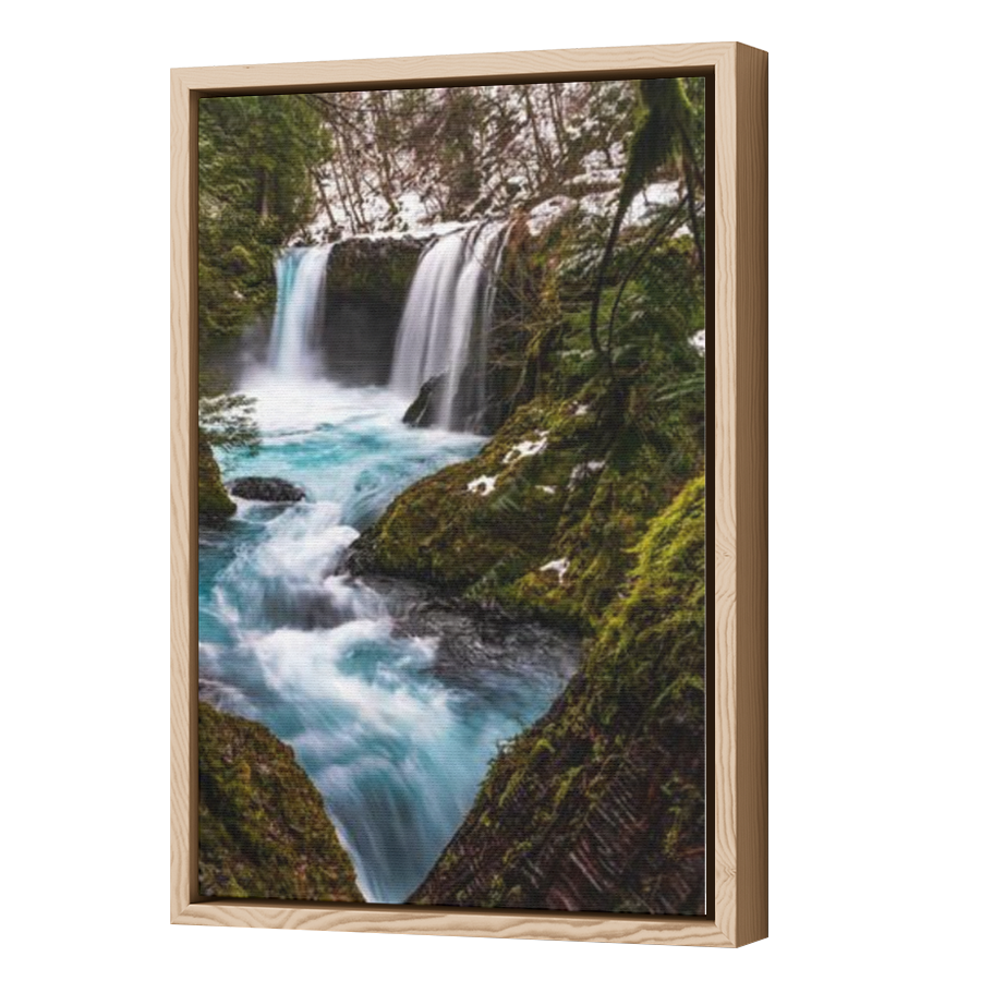 Thumbnail for Canvas - Wood Grain Floating Frame
