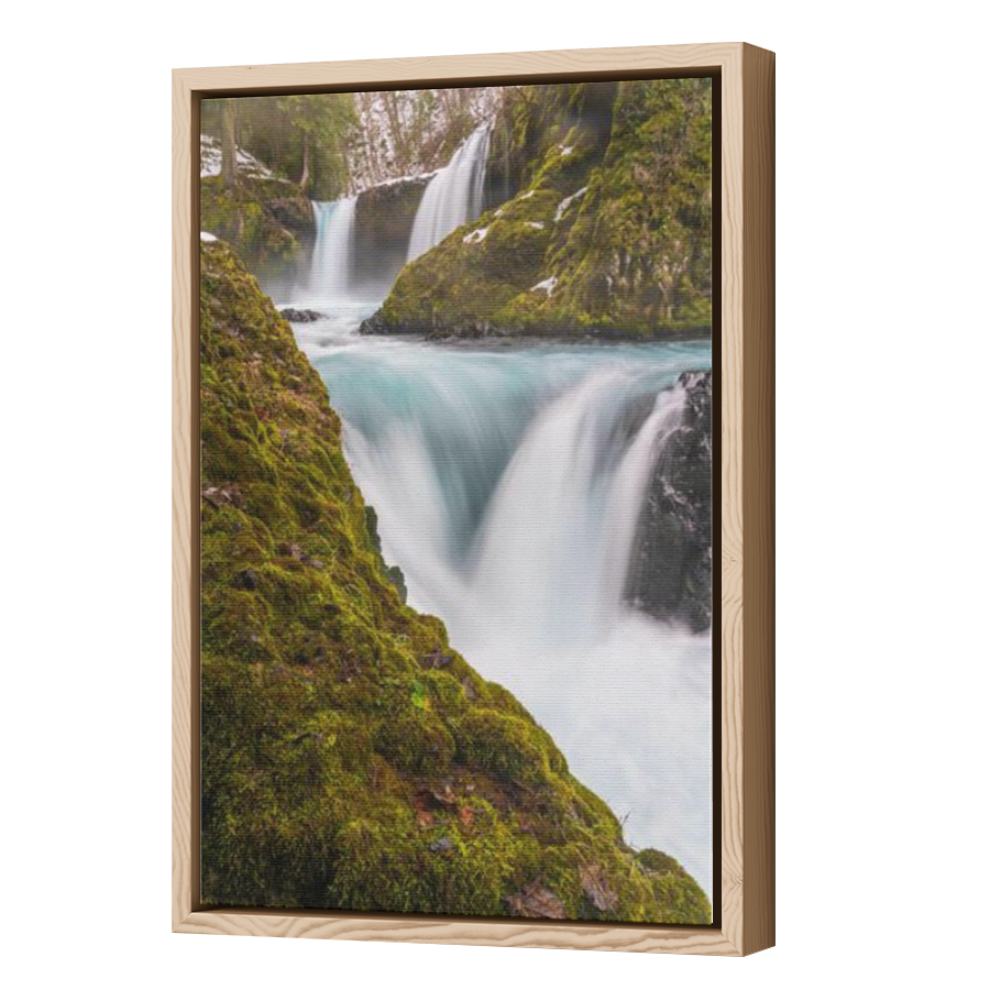 Thumbnail for Canvas - Wood Grain Floating Frame