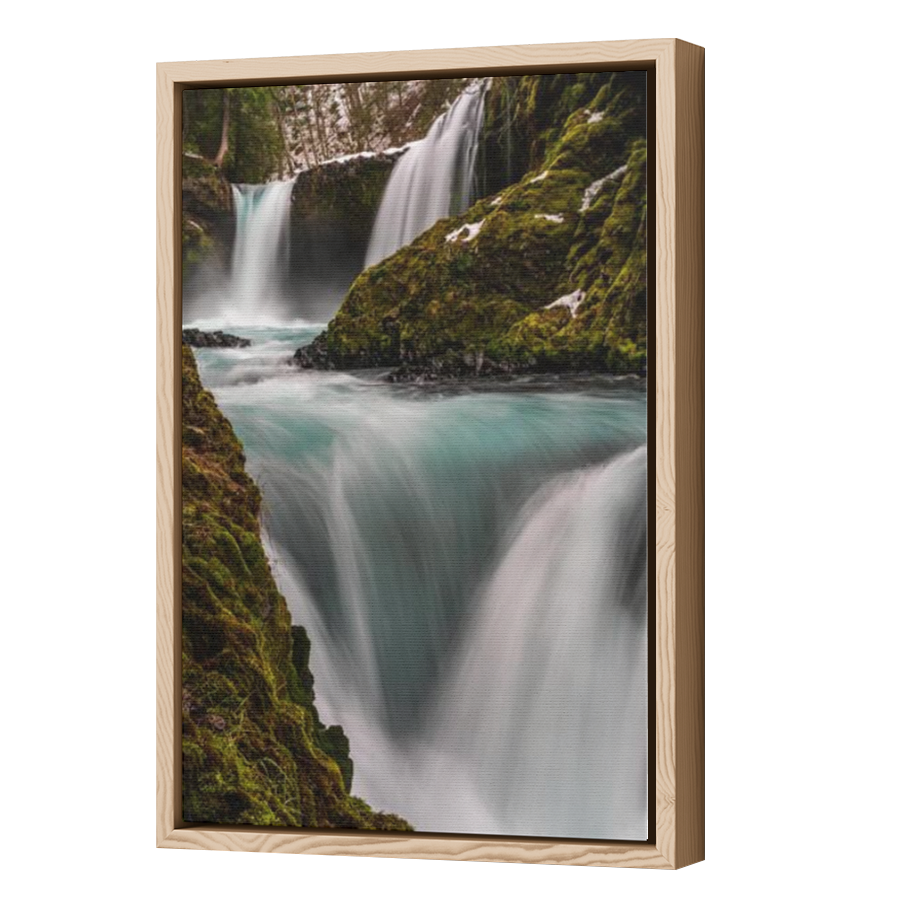 Thumbnail for Canvas - Wood Grain Floating Frame
