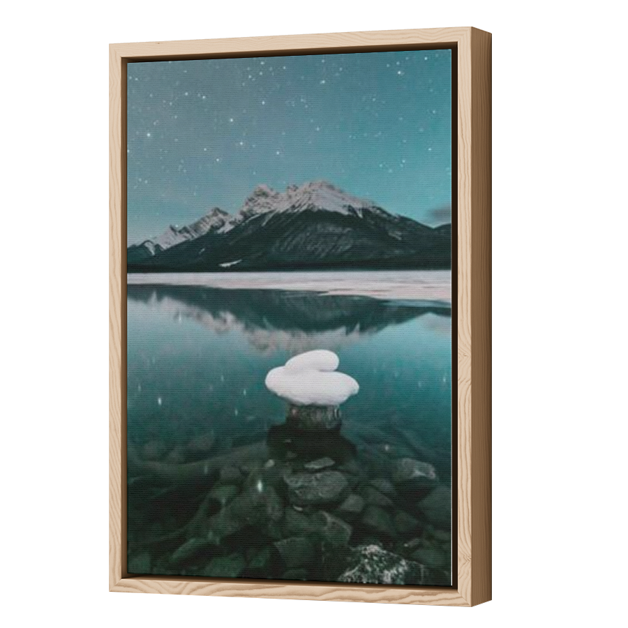 Thumbnail for Canvas - Wood Grain Floating Frame