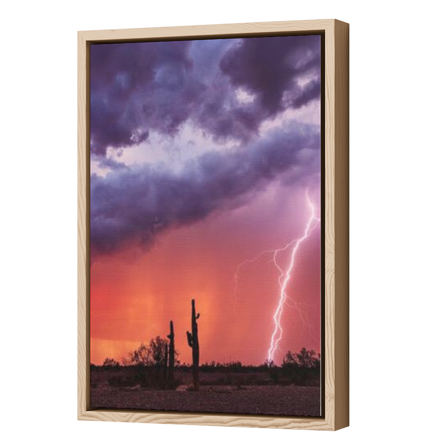Thumbnail for Canvas - Wood Grain Floating Frame